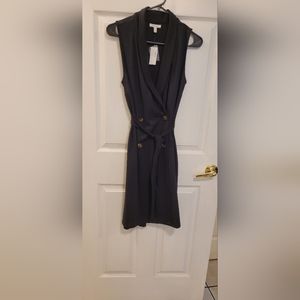 Maurices XS Black Blazer Vest Dress